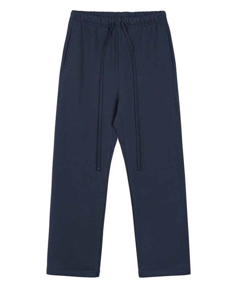 PANTALON DE BUZO RECTO AZUL