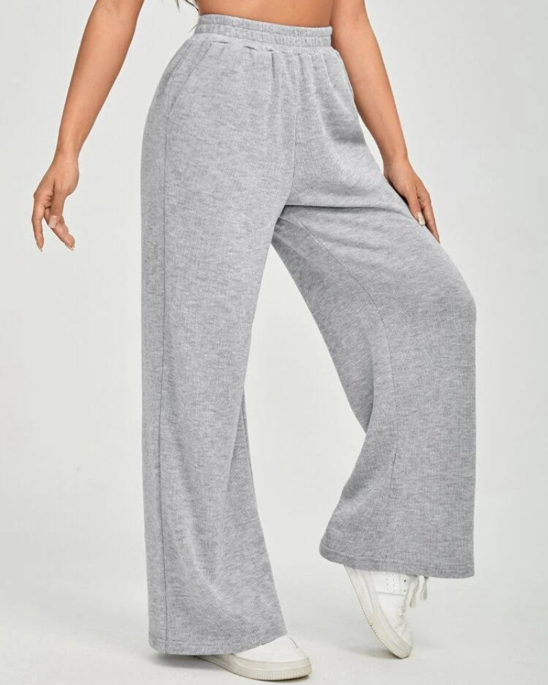 PANTALON PALAZZO LARGO MELANGE