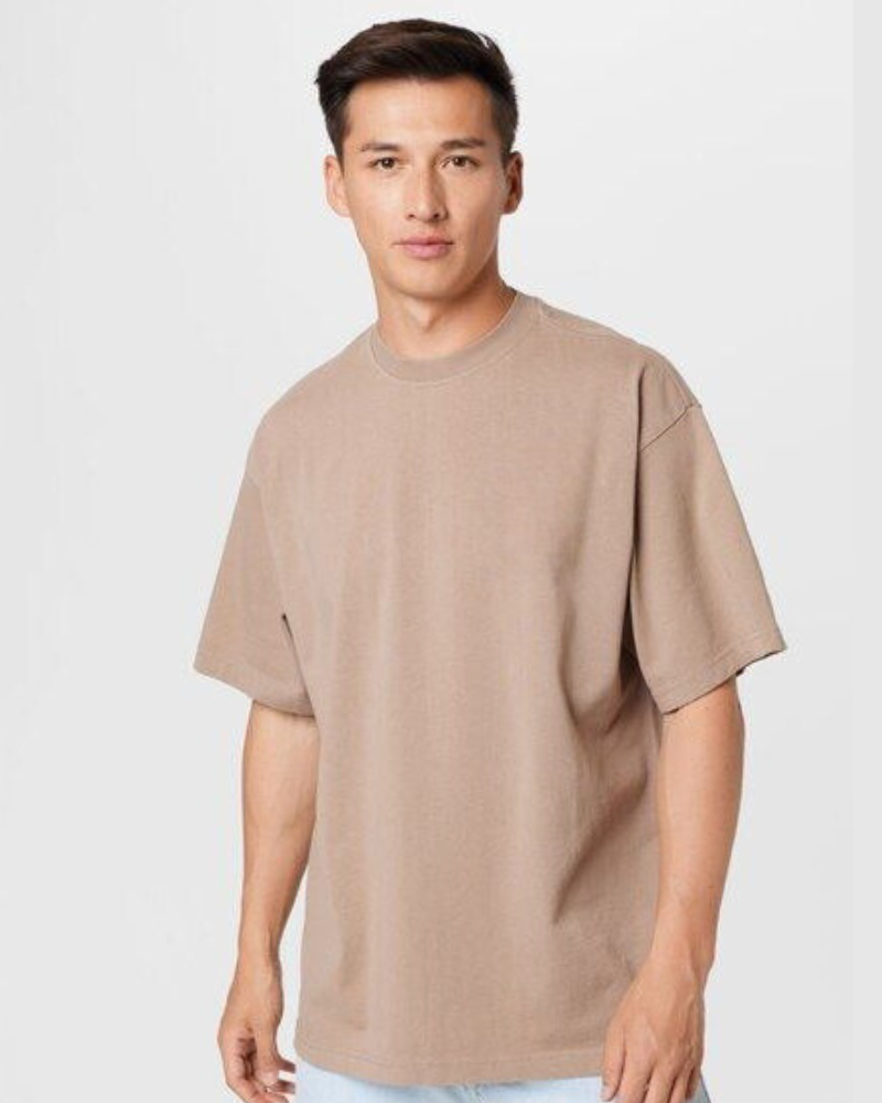 POLO OVERSIZE DE HOMBRE COLOR CARTON