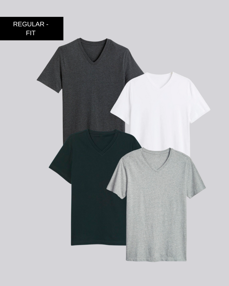 PACK X 4 CUELLO V HOMBRE POR S/100