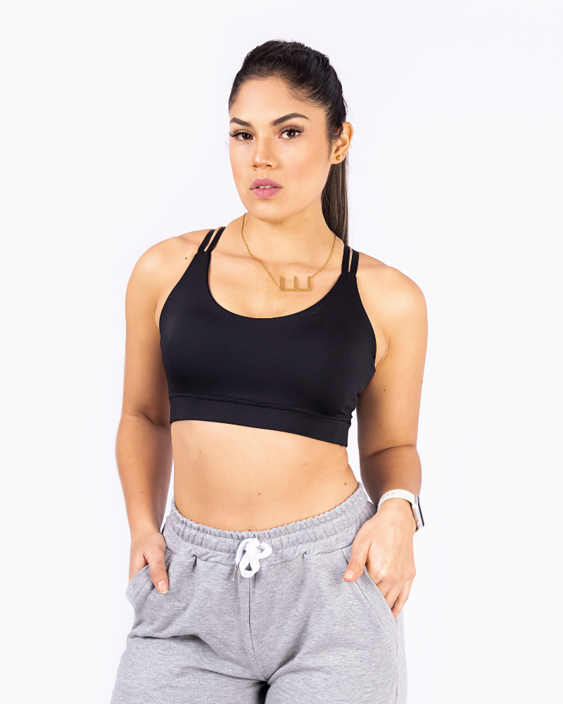 SPORT BRA NEGRO TIRAS