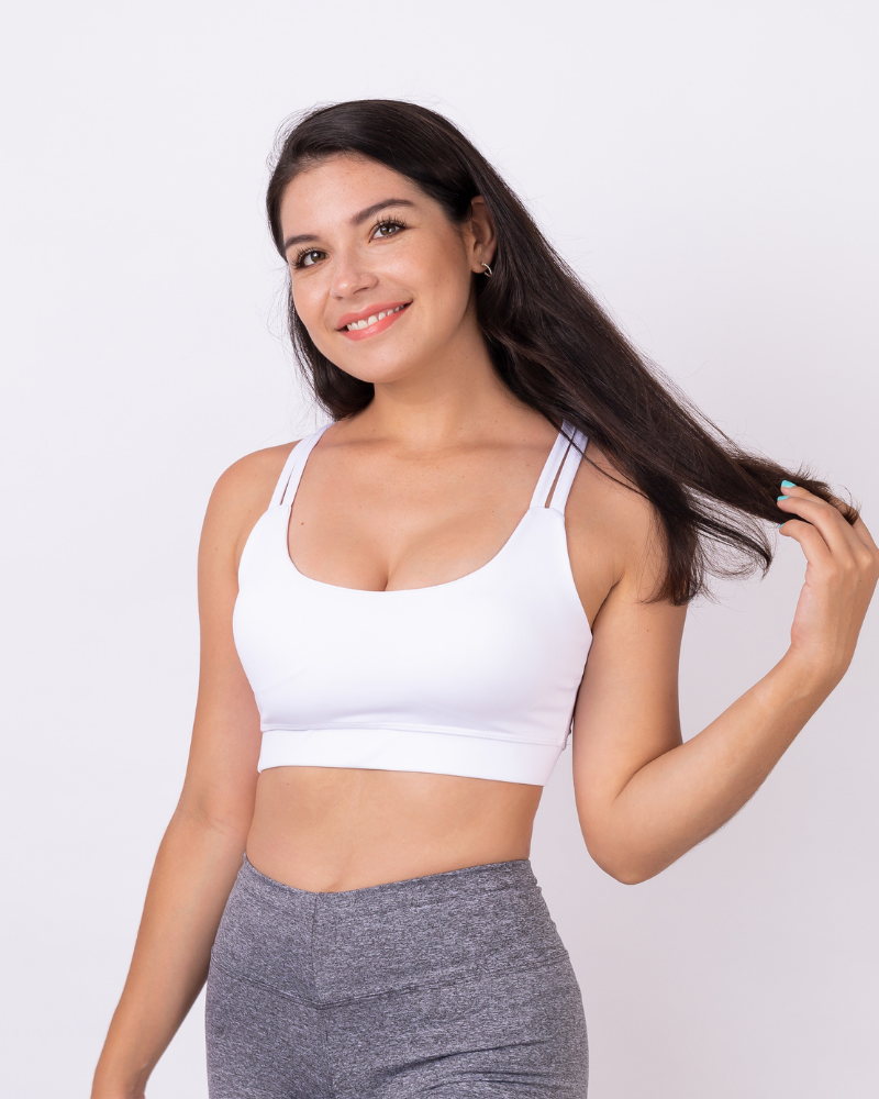 SPORT BRA BLANCO TIRAS
