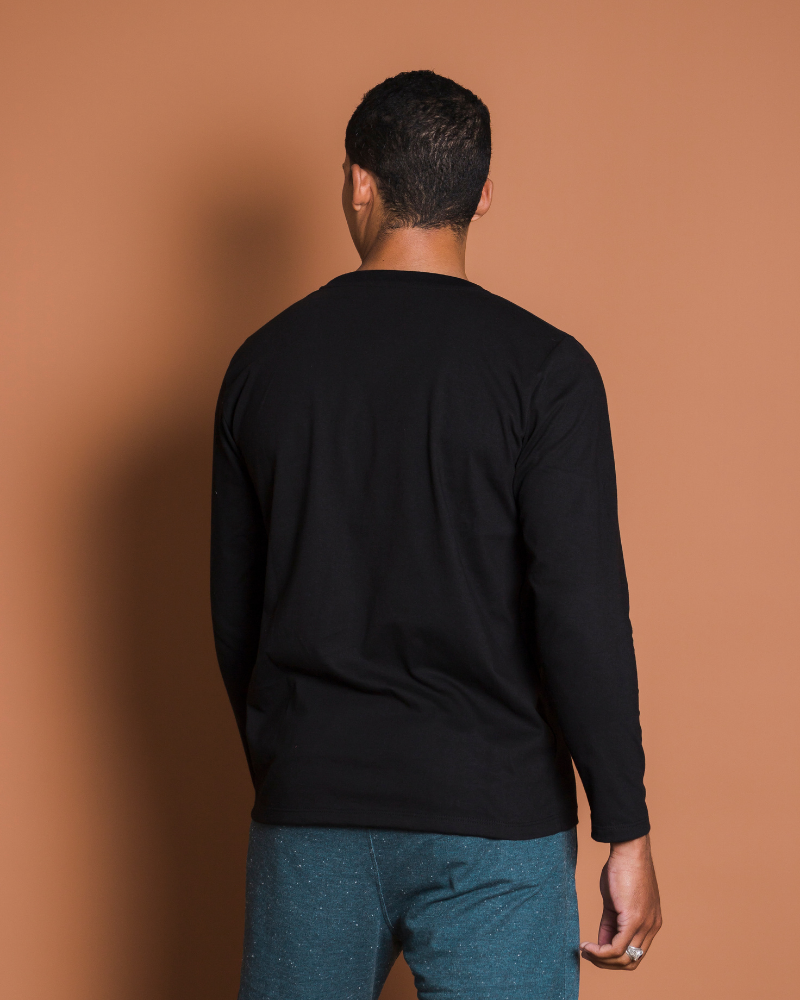 POLO MANGA LARGA NEGRO
