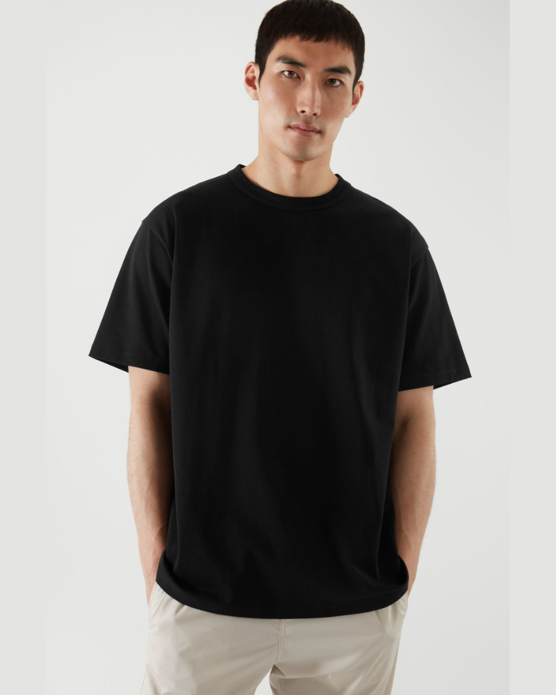 POLO OVERSIZE DE HOMBRE COLOR NEGRO
