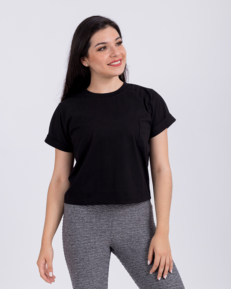 POLO CROP NEGRO
