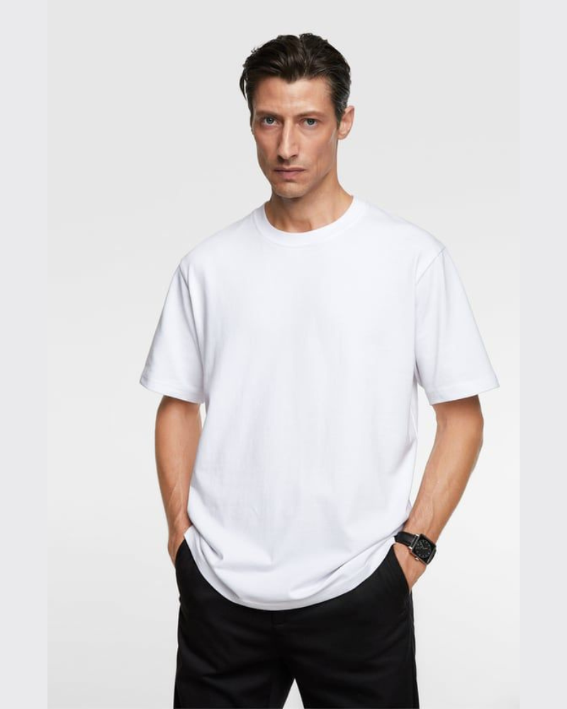POLO OVERSIZE DE HOMBRE COLOR BLANCO