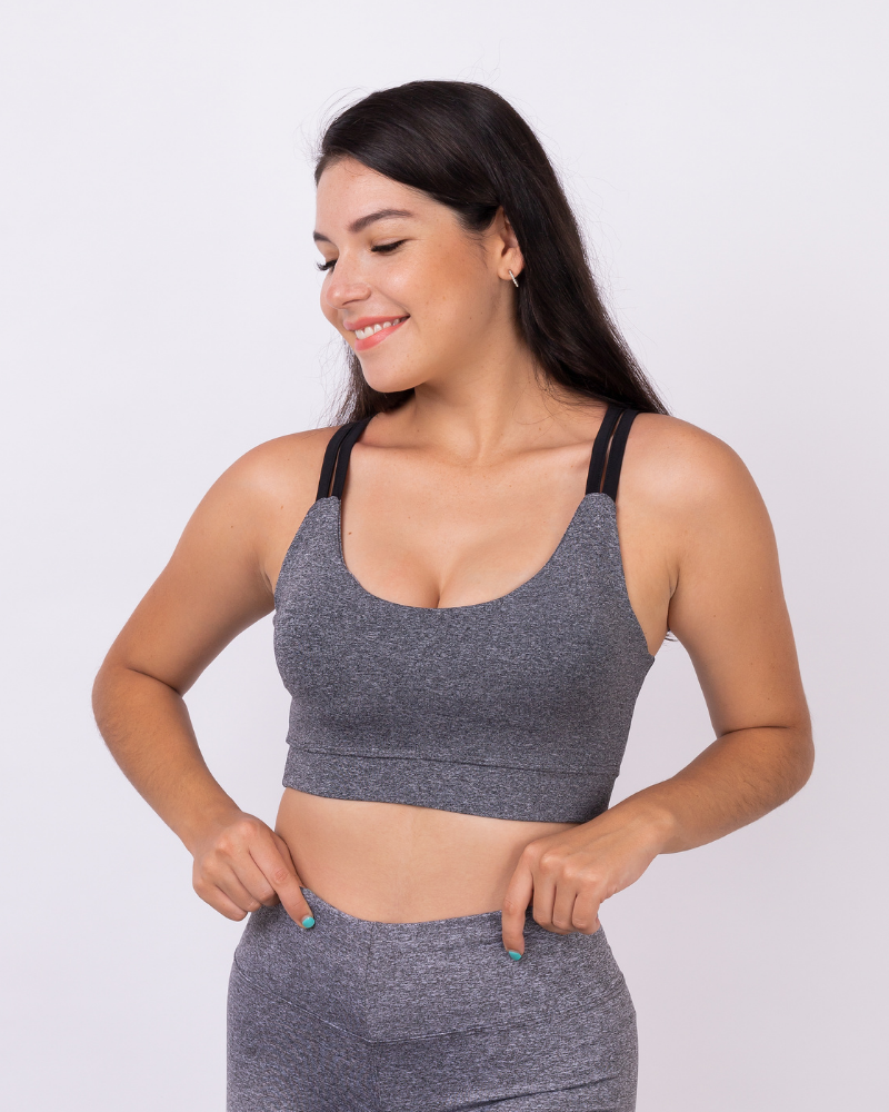 SPORT BRA MELANGE TIRAS