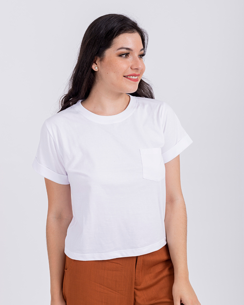 POLO CROP BLANCO