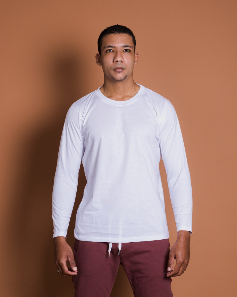 POLO MANGA LARGA BLANCO