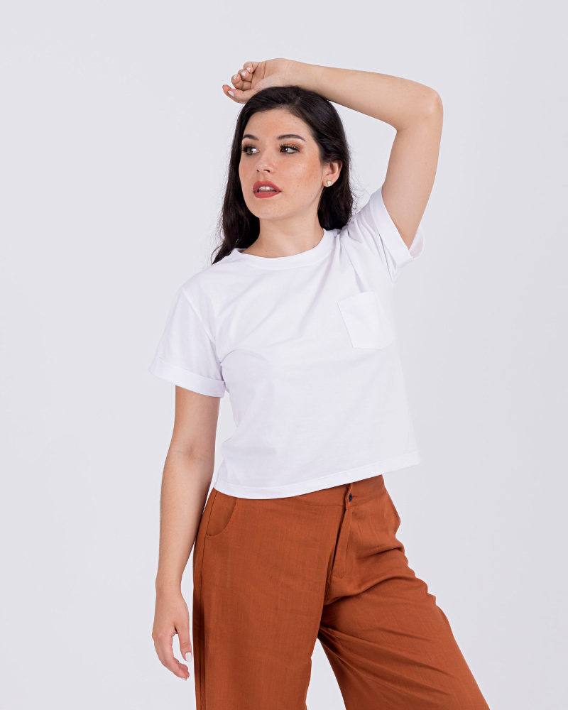 POLO CROP BLANCO