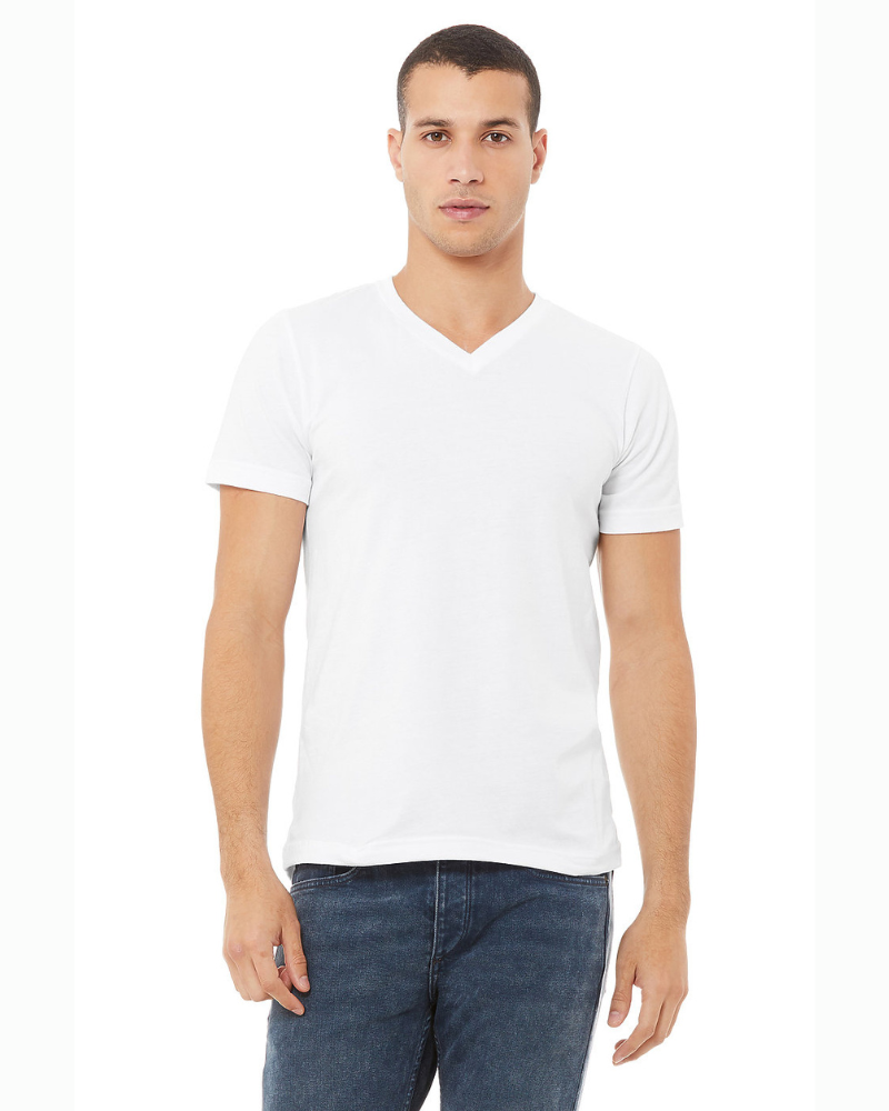 POLO CUELLO V HOMBRE BLANCO