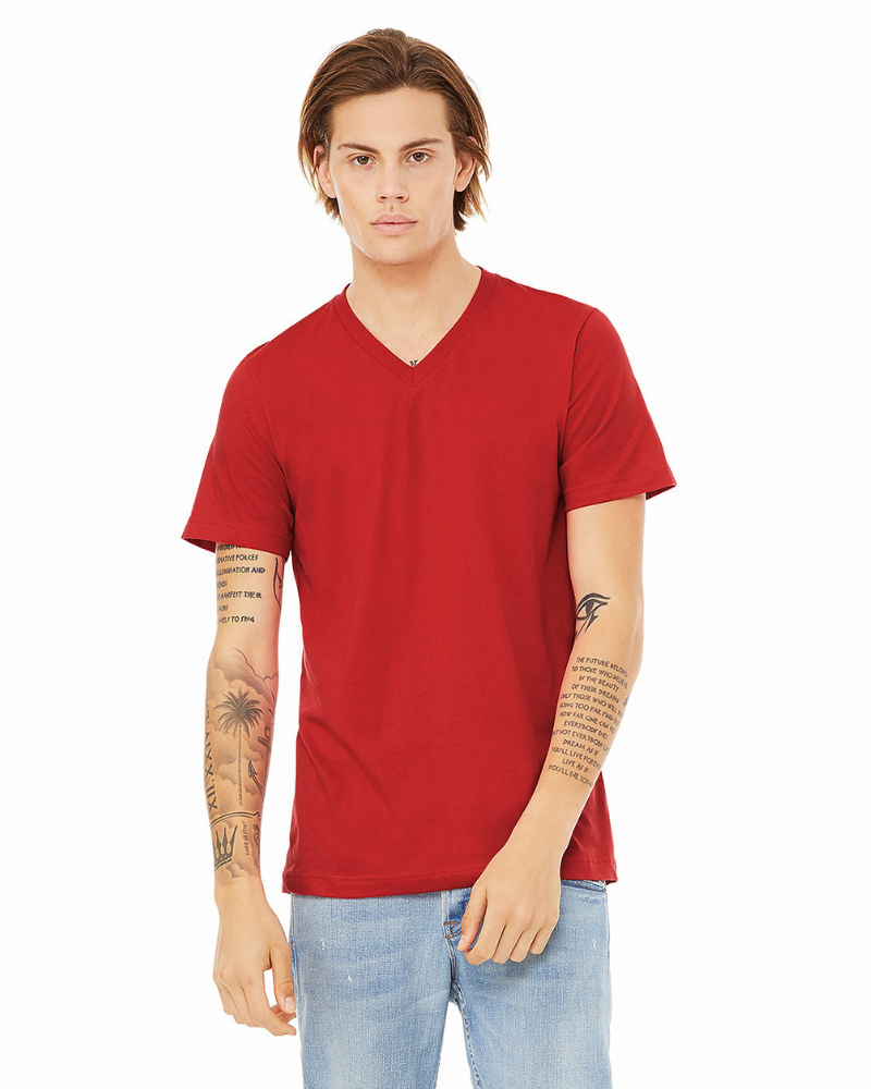 POLO CUELLO V HOMBRE ROJO