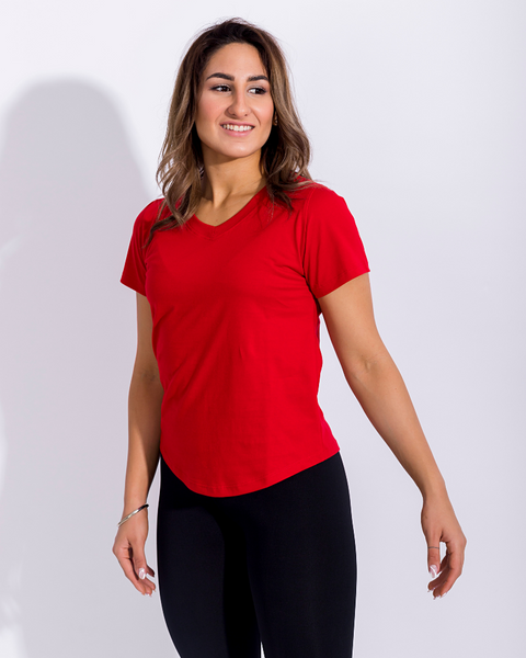 Polo rojo con cuello online